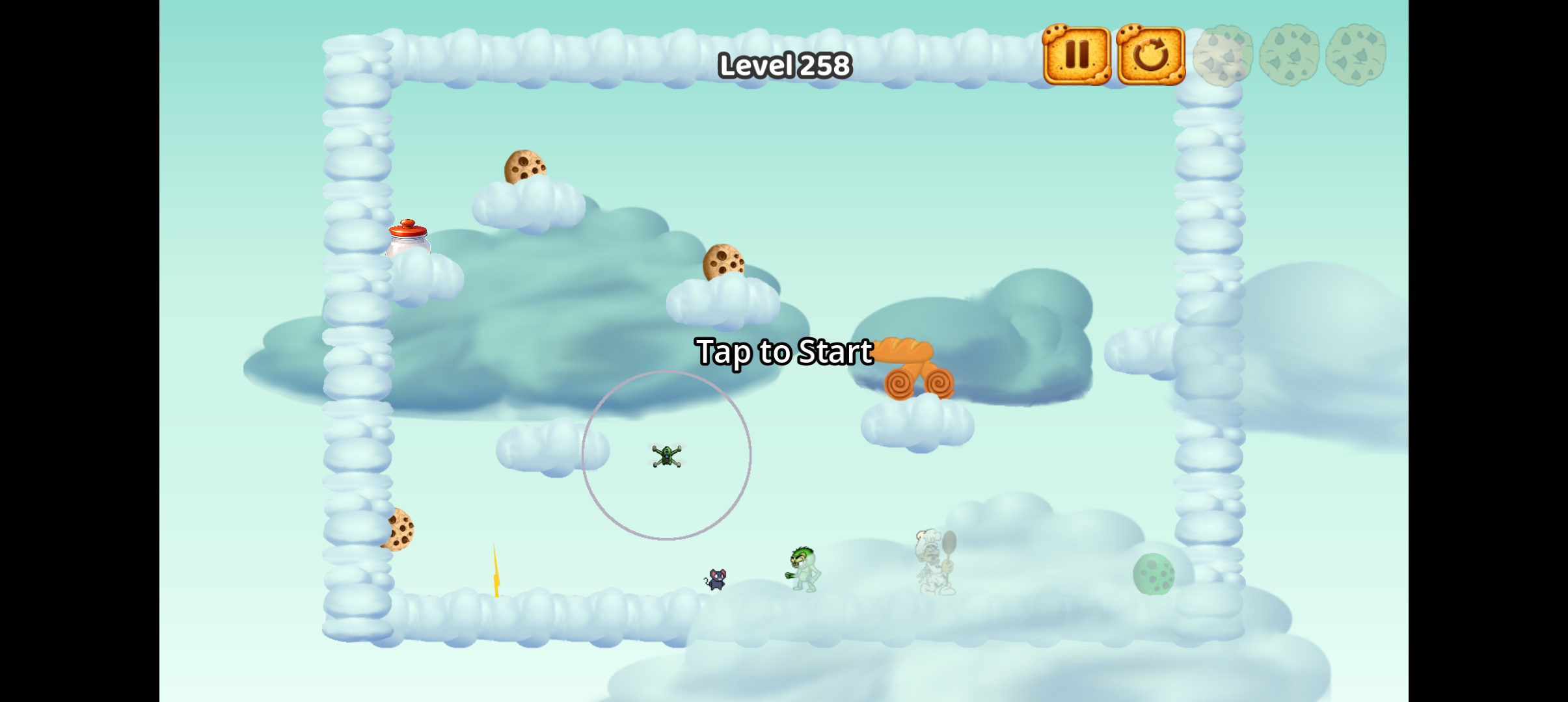 Crunchy's Cookie Dash gameplay level 258